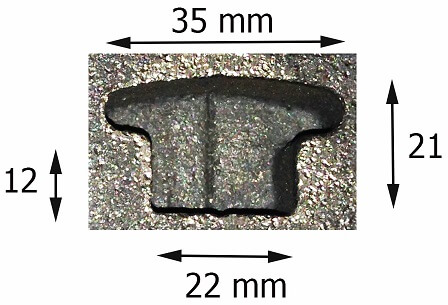  Lengüeta de sellado del lado derecho de 180 mm